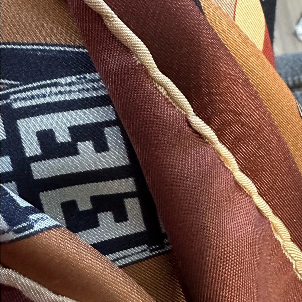 Fendi silk scarf in mint condition used less than 3 times then dry cleaned